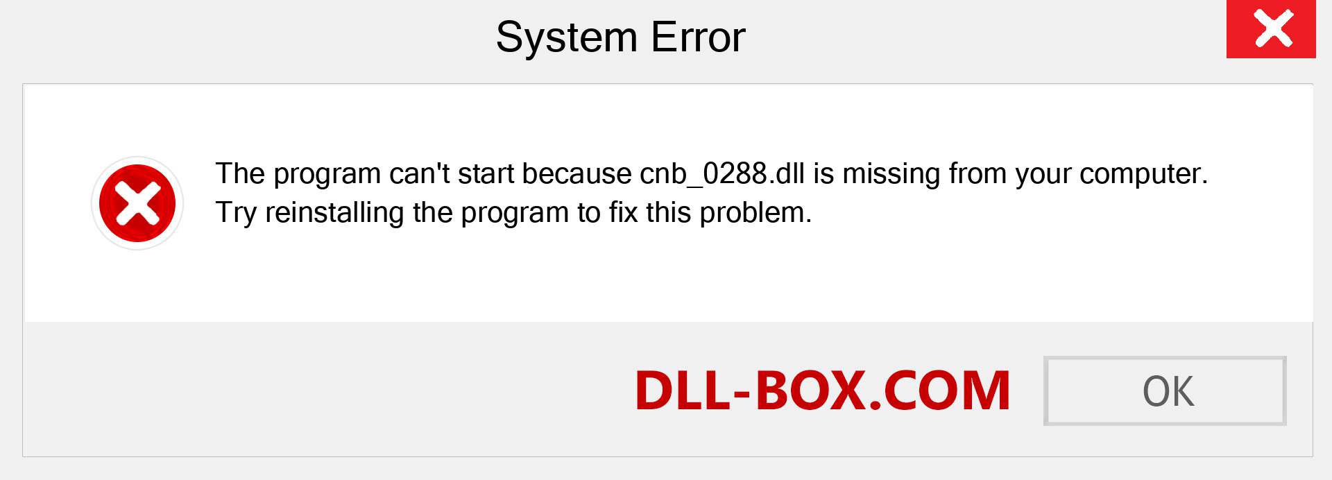  cnb_0288.dll file is missing?. Download for Windows 7, 8, 10 - Fix  cnb_0288 dll Missing Error on Windows, photos, images